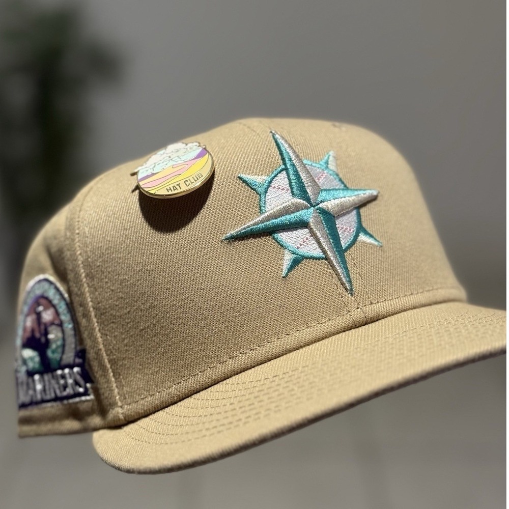 7 1/8 New Era Seattle Mariners 30th‎ Years Anniversary Mocha Pink Uv HatClub